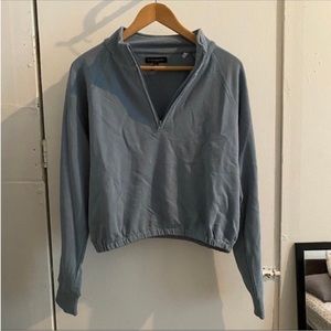 LA Hearts Cropped Quarter Zip